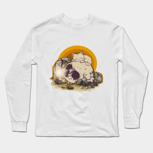 Cat and Skull Long Sleeve T-Shirt